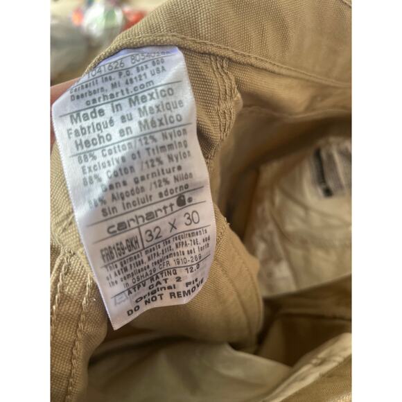 NEW Carhartt Flame Resistant Midweight Canvas Jean Pants Men’s Size 32 x 30 - Picture 9 of 9